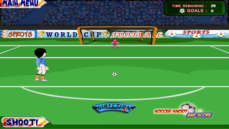 A Soccer Shoot and Score Game for Free 2014 Sports