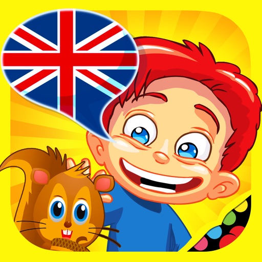 English for kids: play, learn and discover the world - children learn a language through play activities: fun quizzes, flash card games and puzzles icon