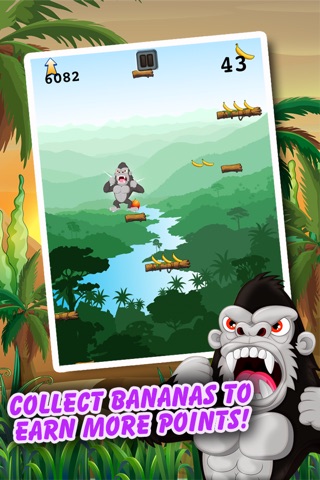 Climbing Ape - Angry Gorilla Jumping Rush PRO screenshot 2