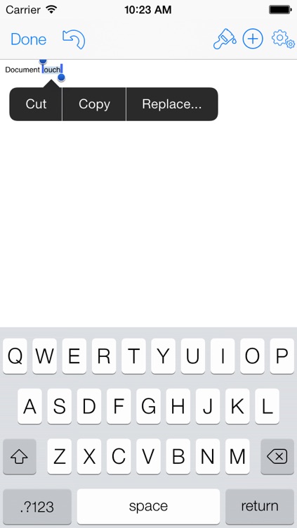 Document touch: Word processor and file editor app