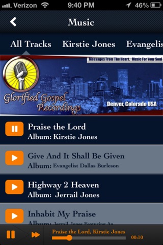 Glorified Gospel Recordings screenshot 2