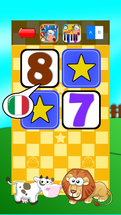 Baby Match Game - Learn the numbers in Italian