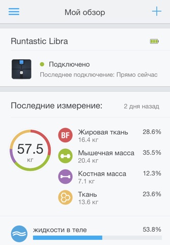 Runtastic Libra: Weight Tracker & Body Analyzer App for your Smart Scale screenshot 2