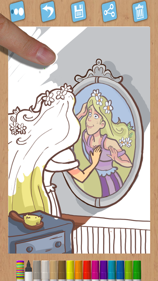 How to cancel & delete paint and discover the princess Rapunzel - Girls coloring game Rapunzel from iphone & ipad 2