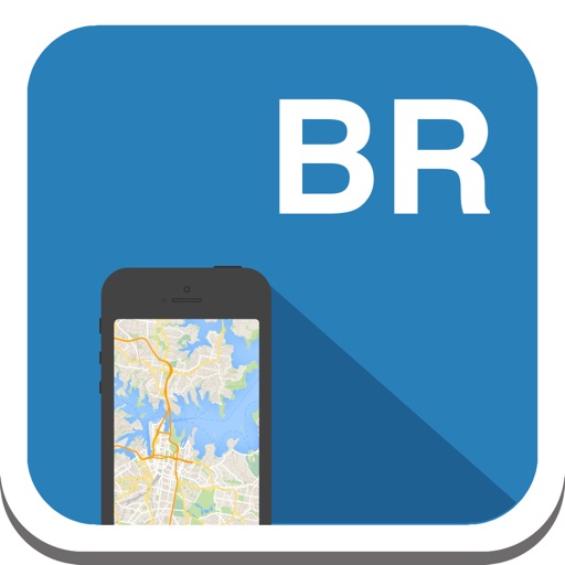 Brazil (Rio de Janeiro, Sao Paulo) offline map, guide, weather, hotels. Free GPS navigation. icon