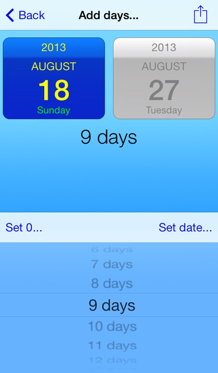 Days to Date