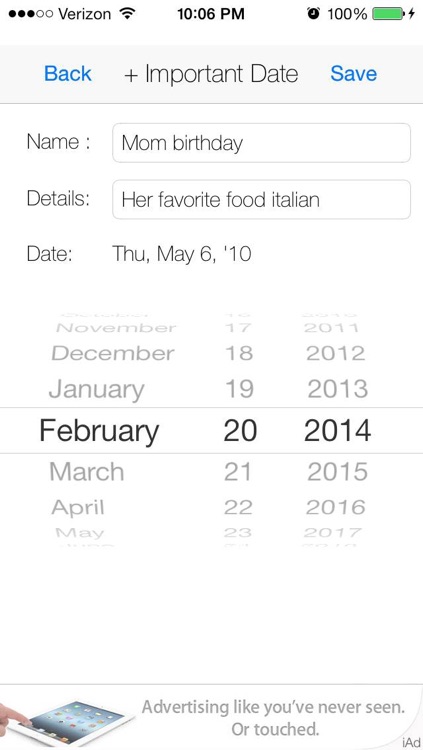 My Important Dates