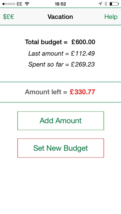 Vacation Budget Tracker