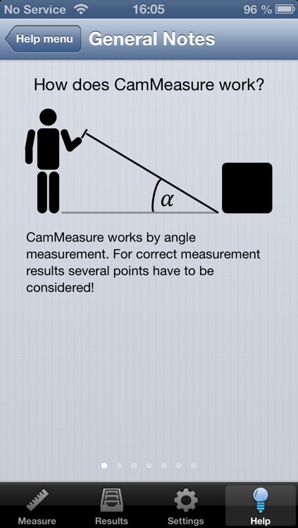 CamMeasure - Your tape measure for traveling and at home! With a few clicks you known every height, width, distance or area. screenshot-3