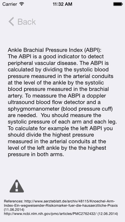Ankle brachial pressure index