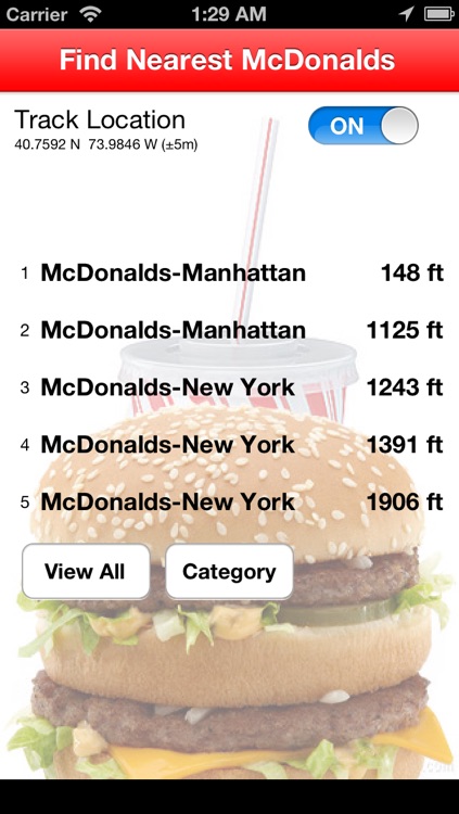 Find Nearest McDonalds