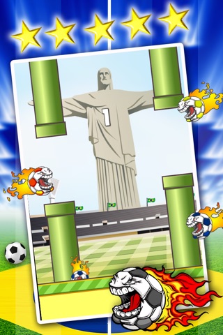 Fly with My Flappy Soccer: Brazil World Football fantasy Cup 2014 –it is real challenge !!! screenshot 2