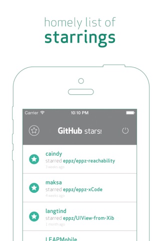 GitHub stars! - push notifications on repo stars screenshot 2