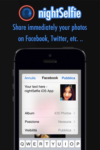 nightSelfie - Takes good pictures in the dark with the front facing camera! screenshot 4