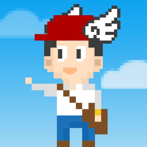 Pixel Man Climbing Ladder iOS App