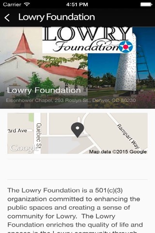 Lowry Foundation screenshot 2