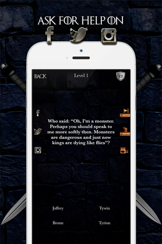 Game of Trivia Thrones of Snow screenshot 4