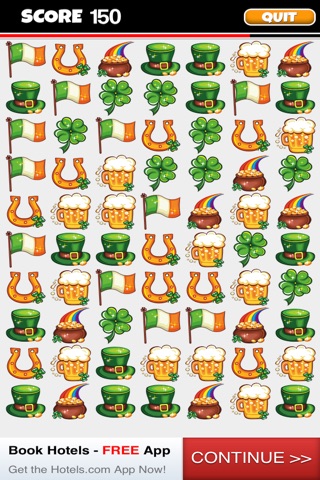 A St. Patty's Leprechaun Match-3 Puzzle Game: Lucky Pot-o-Gold Edition - FREE screenshot 2
