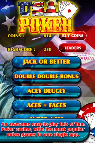 USA Poker - 6 Games in 1 screenshot 2