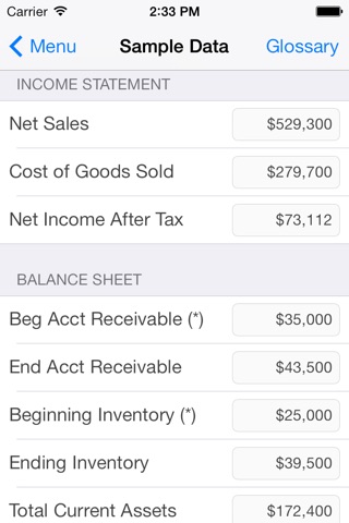 P.L.A.D.™ Financial Ratio Analysis screenshot 2