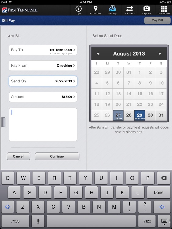 First Tennessee Bank for iPad screenshot-3