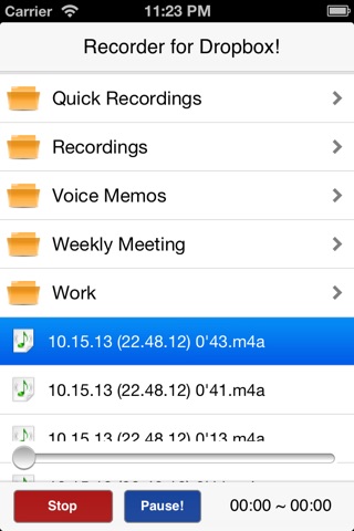Recorder for Dropbox (Dropbox Sync Audio Recorder for Voice Memos) screenshot 4