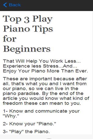 Piano Lessons And Helpful Tips screenshot 3