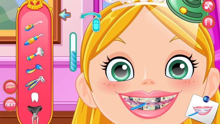 Princess at the Crazy Dentist, Doctor Games for all kids free game to play