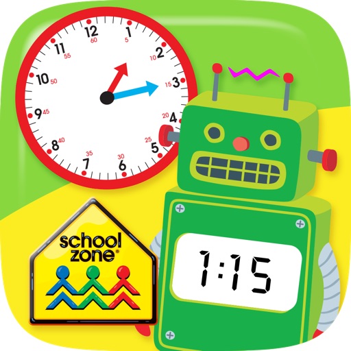 Telling Time Flash Cards from School Zone iOS App