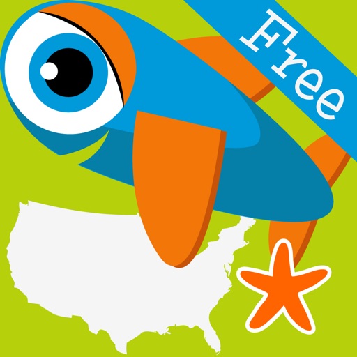 Smart Fish: States Run FREE - learn United States geography in this fast-paced game icon