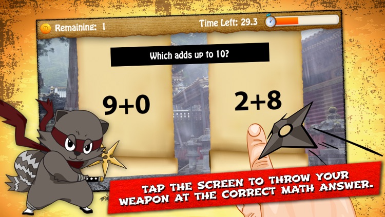 Raccoon Ninja: Addition Subtraction Games and Problems for Fast Basic Kindergarten Math Lessons