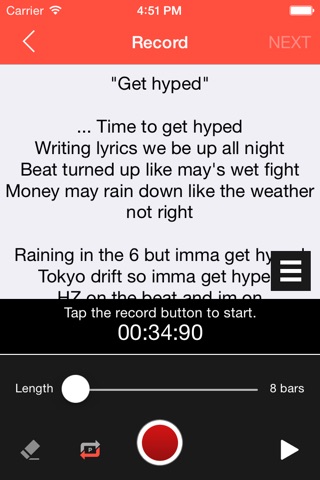 Lyrical screenshot 3