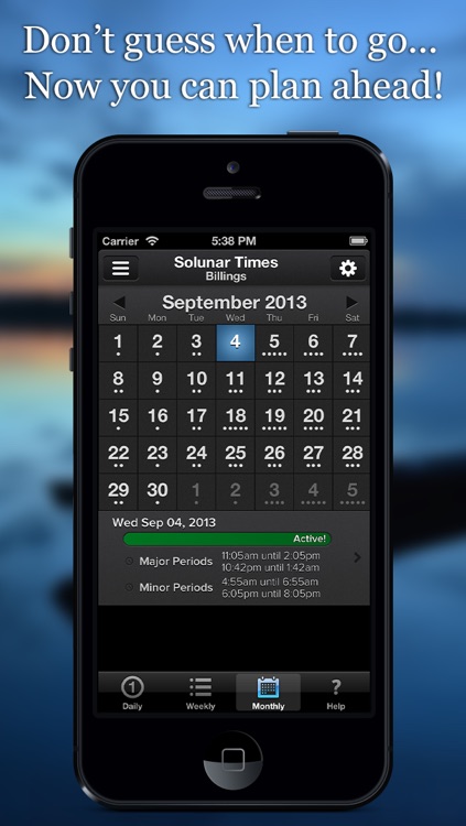 Solunar Hunting & Fishing Times and Calendar