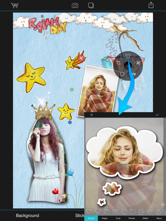 Collage Pie HD - Pic.s Cutout + Photo.s Sticker.s