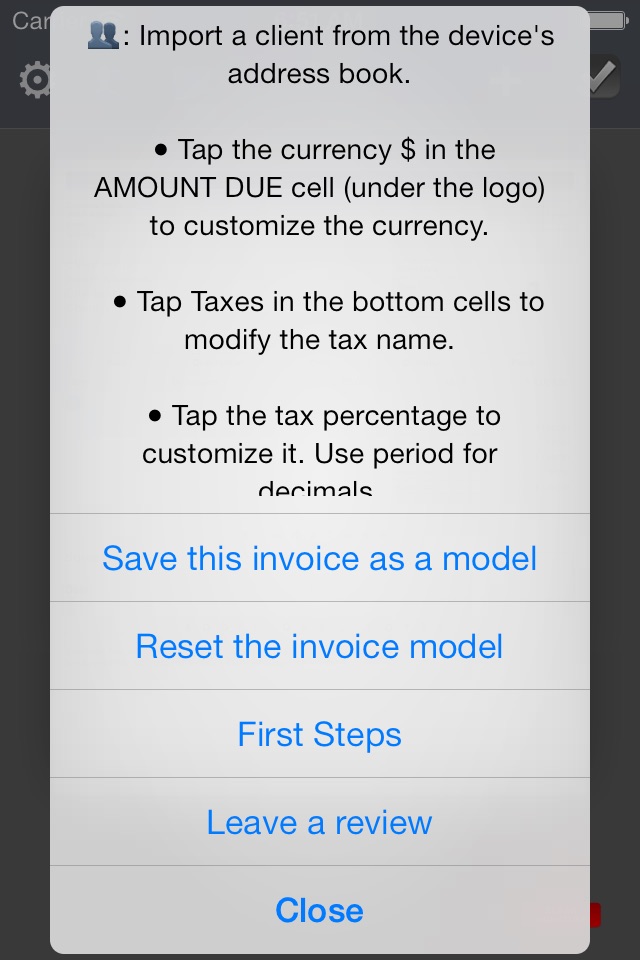 PDF Invoice Generator : Quick and Easy invoicing template app for the mobile freelancers screenshot 2