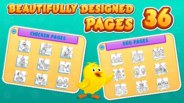 Easter Coloring Free : Paint the Eggs, rabbits and chickens(圖4)-速報App