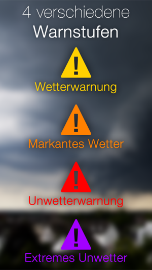 UnwetterWarnung - Alarm bei Gewitter, Schnee, Sturm und Rege(圖5)-速報App