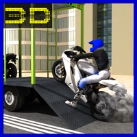3Dオートバイシミュレータ貨物輸送トラックの運転手