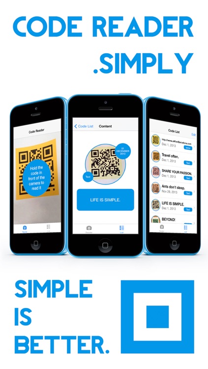 Code Reader .Simply - Read QR, Aztec, PDF417 and Bar Codes