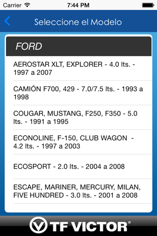 Afinación y Torques de Motores a Gasolina TF VICTOR screenshot 3