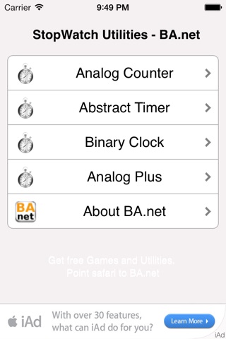 StopWatch Clock - BA.net screenshot 2