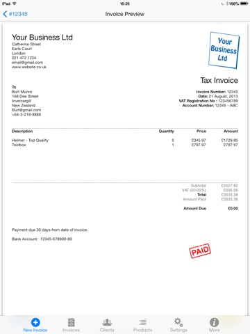 Easy Mobile Quotes + Invoicing App For iPad screenshot 4