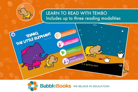 Tembo, el pequeño elefante. Libro interactivo infantil. Juegos de Memoria y Puzzle para niños. Aprende a leer con Tembo, una genial app educativa screenshot 2