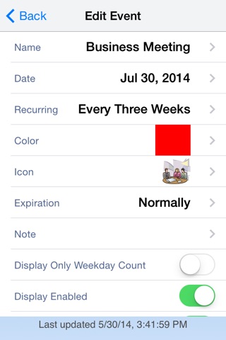 Holiday Countdown LITE - w/Recurring Calendar Events screenshot 2