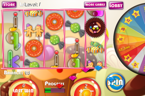 Ace Candy Slots Casino - FREE GAME - Journey to the Sweet Craze Chocolate House screenshot 2