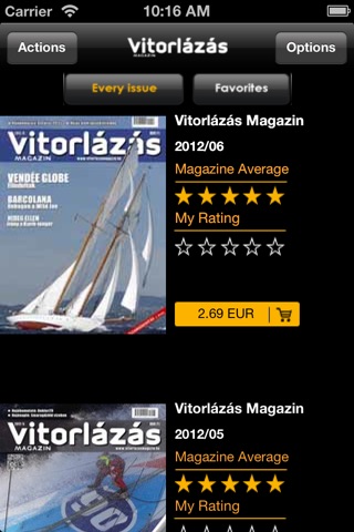 Vitorlázás magazin screenshot 2