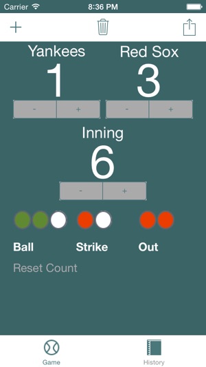 Simple Baseball Scoreboard