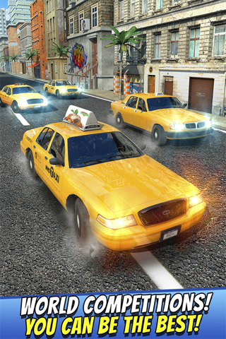 Taxi Racer . Crazy Cab Car Driver Simulator Games Top Free screenshot 3