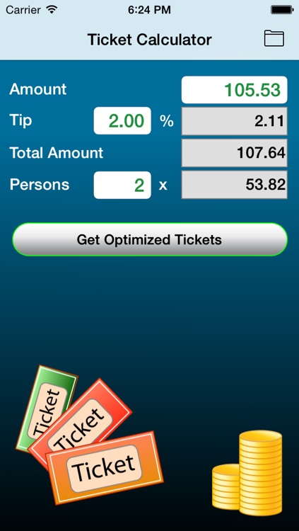 Meal vouchers optimizer - Ticket Calc