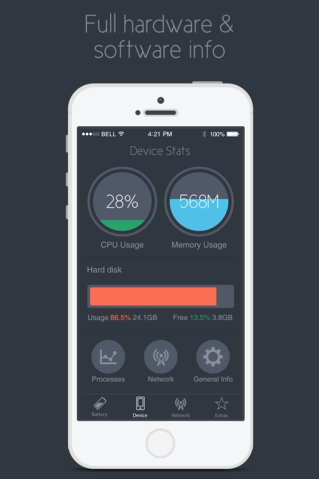 iStats - iPhone Batter Charger, Device & Network Info screenshot 2